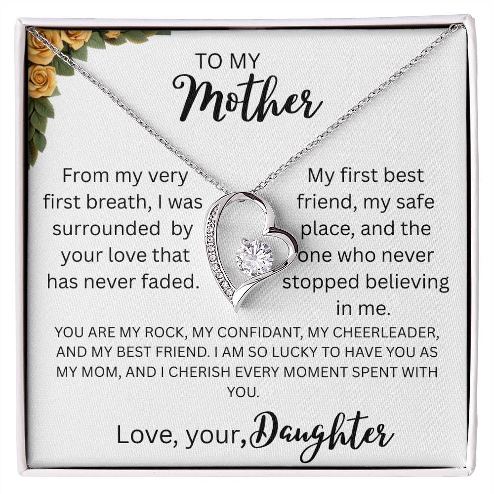 To My Mother - Forever Love Necklace (Rhodium ONLY) + Luxury Box
