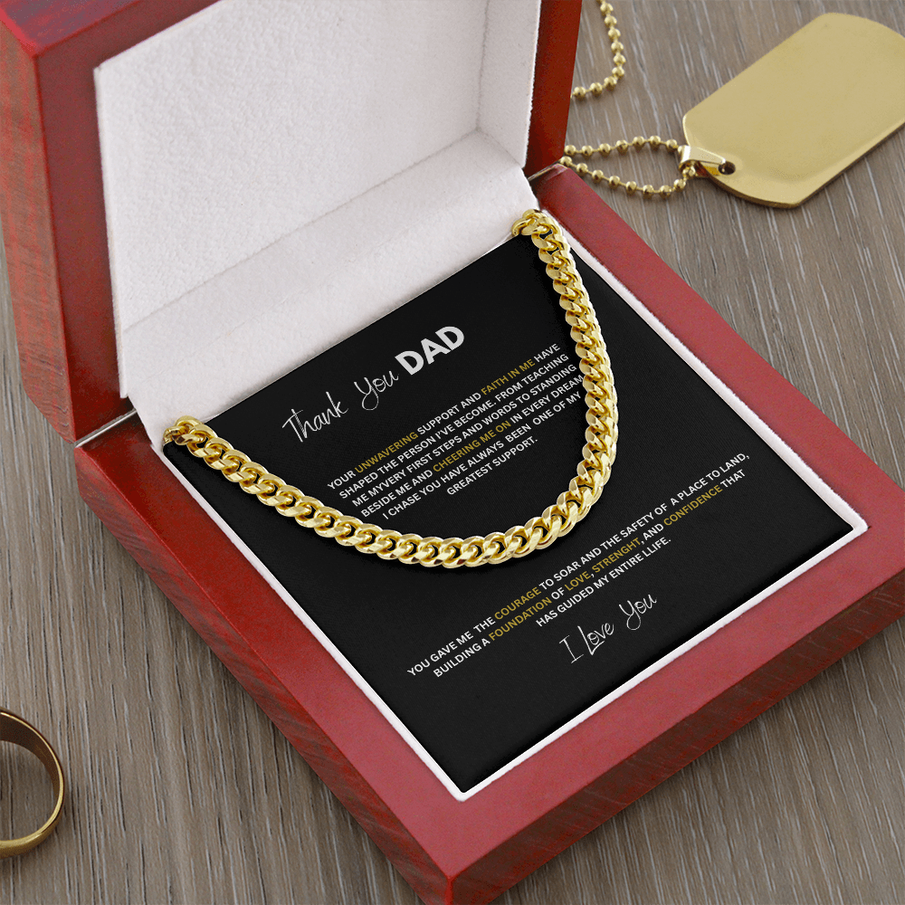 Thank You Dad- Cuban Link Chain