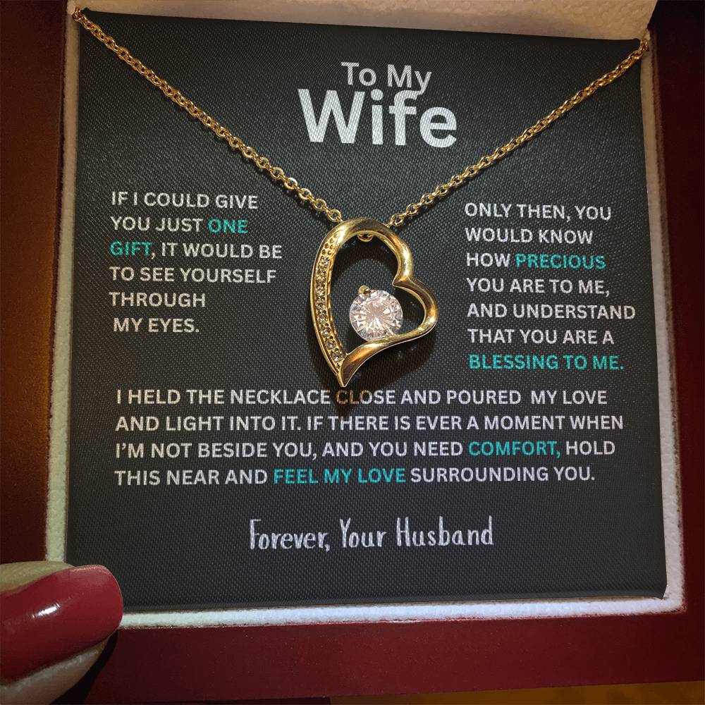 To My Wife - Forever Love Necklace (Gold ONLY) + Luxury Box