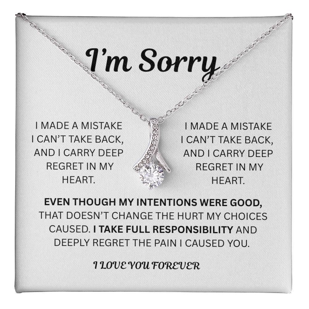 I'm Sorry - Alluring Beauty Necklace (Yellow & White Gold Variants)