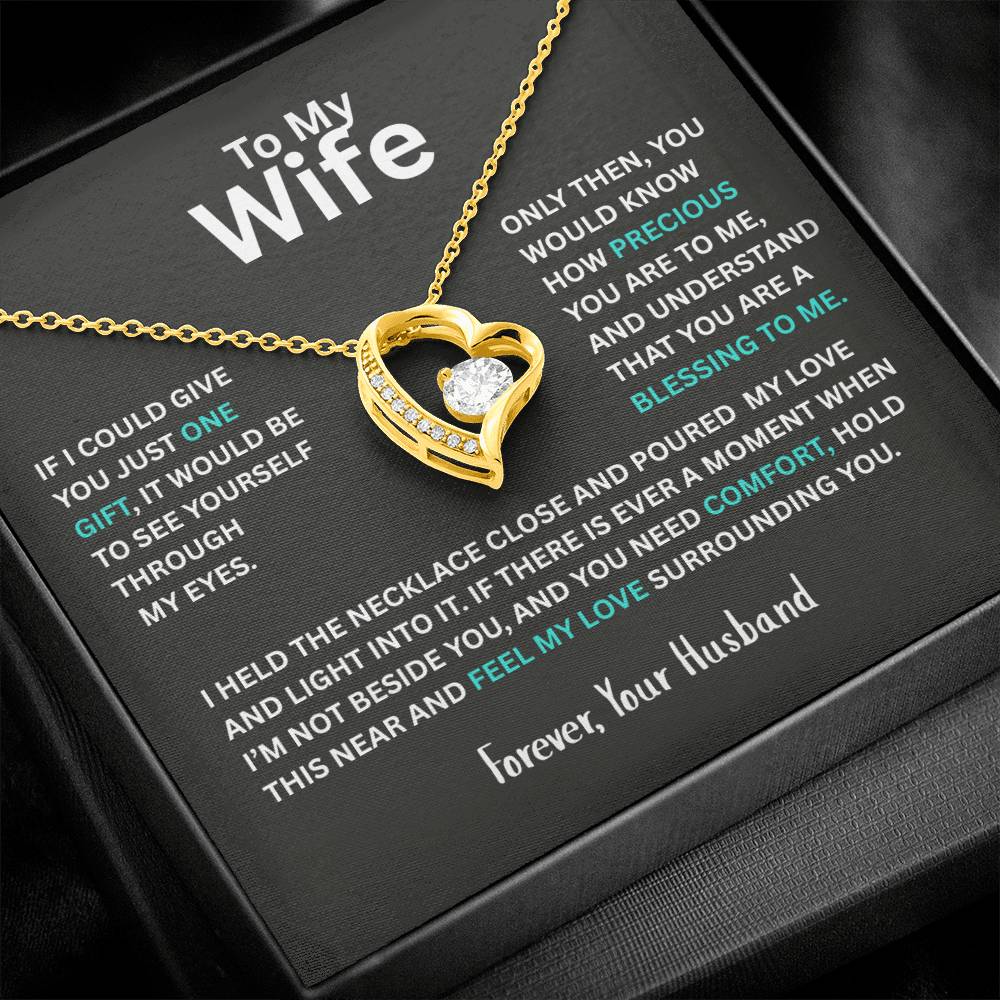 To My Wife - Forever Love Necklace (Gold ONLY) + Luxury Box