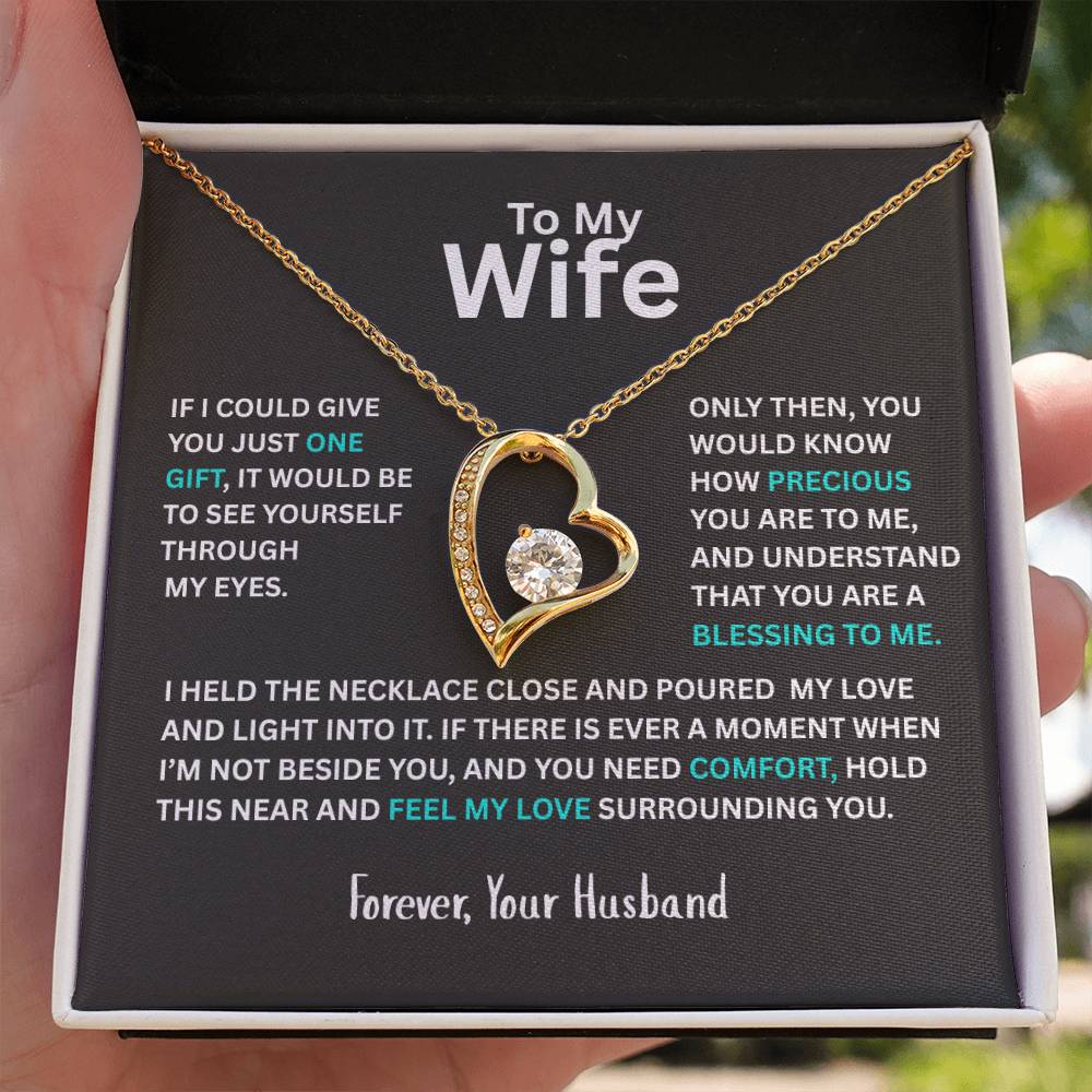 To My Wife - Forever Love Necklace (Gold ONLY) + Luxury Box