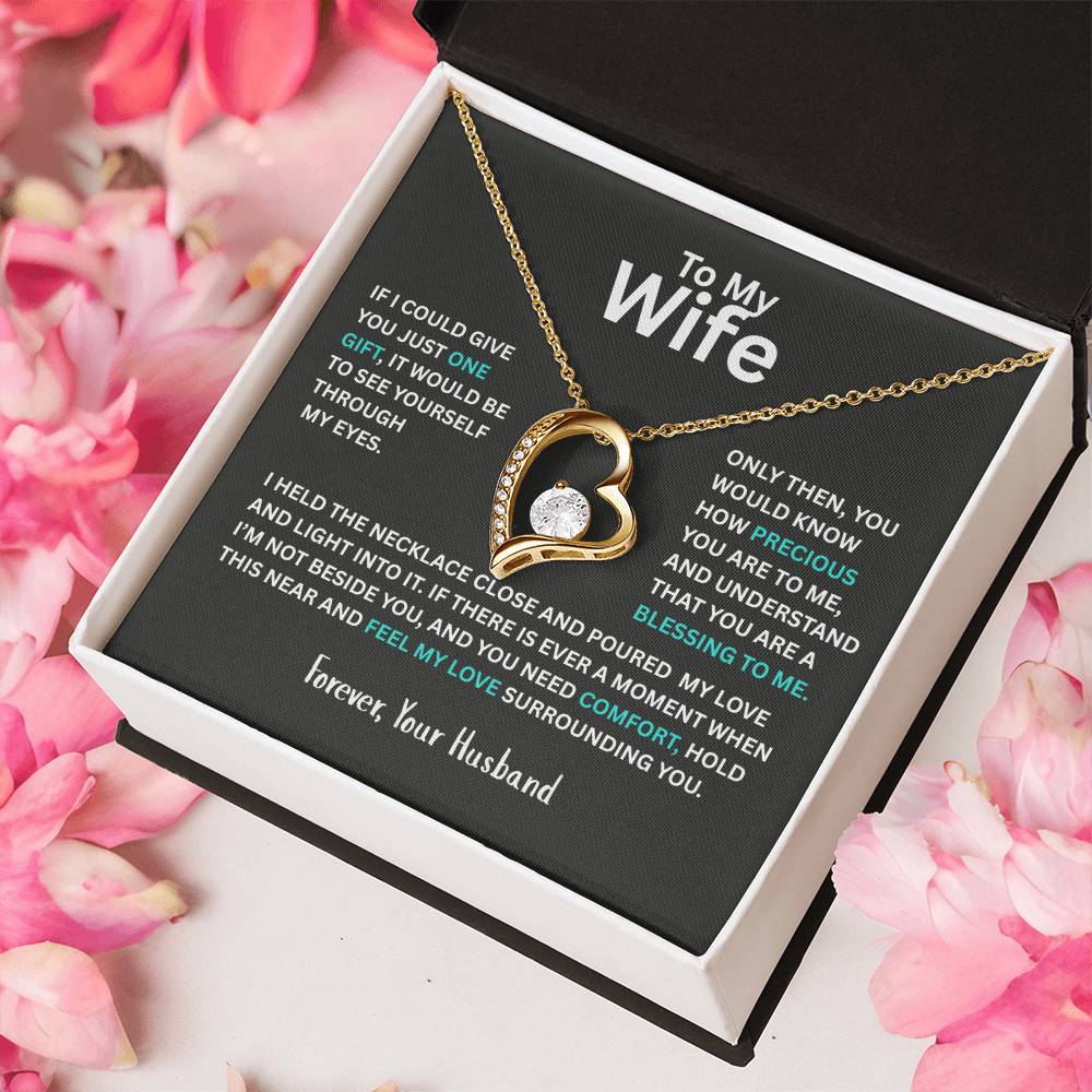 To My Wife - Forever Love Necklace (Gold ONLY) + Luxury Box