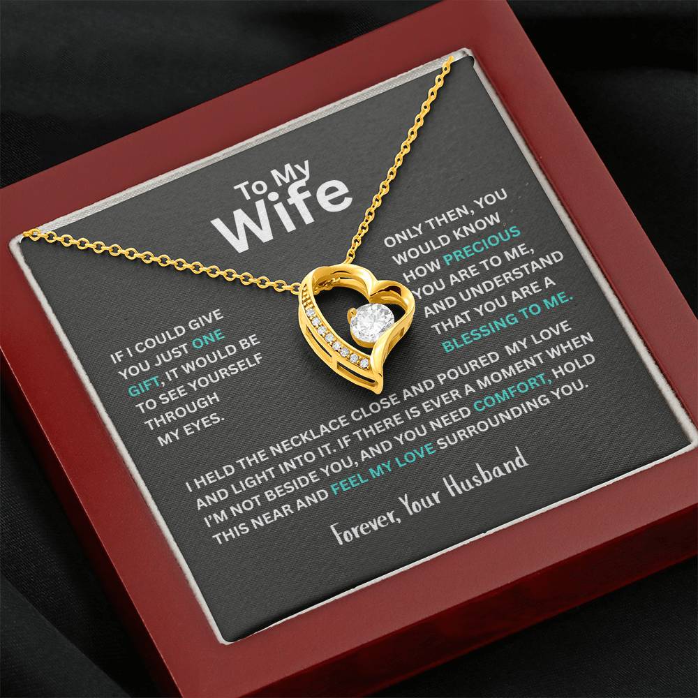 To My Wife - Forever Love Necklace (Gold ONLY) + Luxury Box