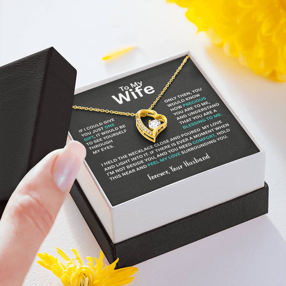 To My Wife - Forever Love Necklace (Gold ONLY) + Luxury Box