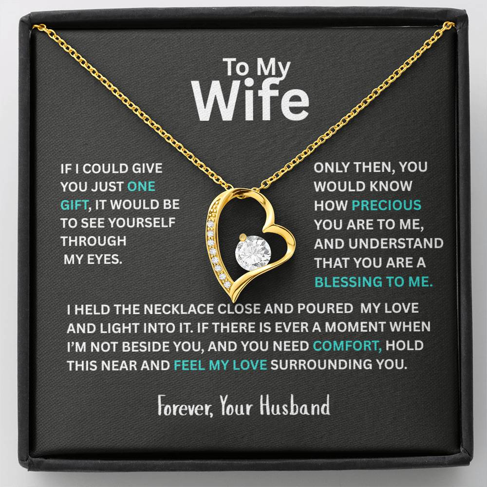 To My Wife - Forever Love Necklace (Gold ONLY) + Luxury Box