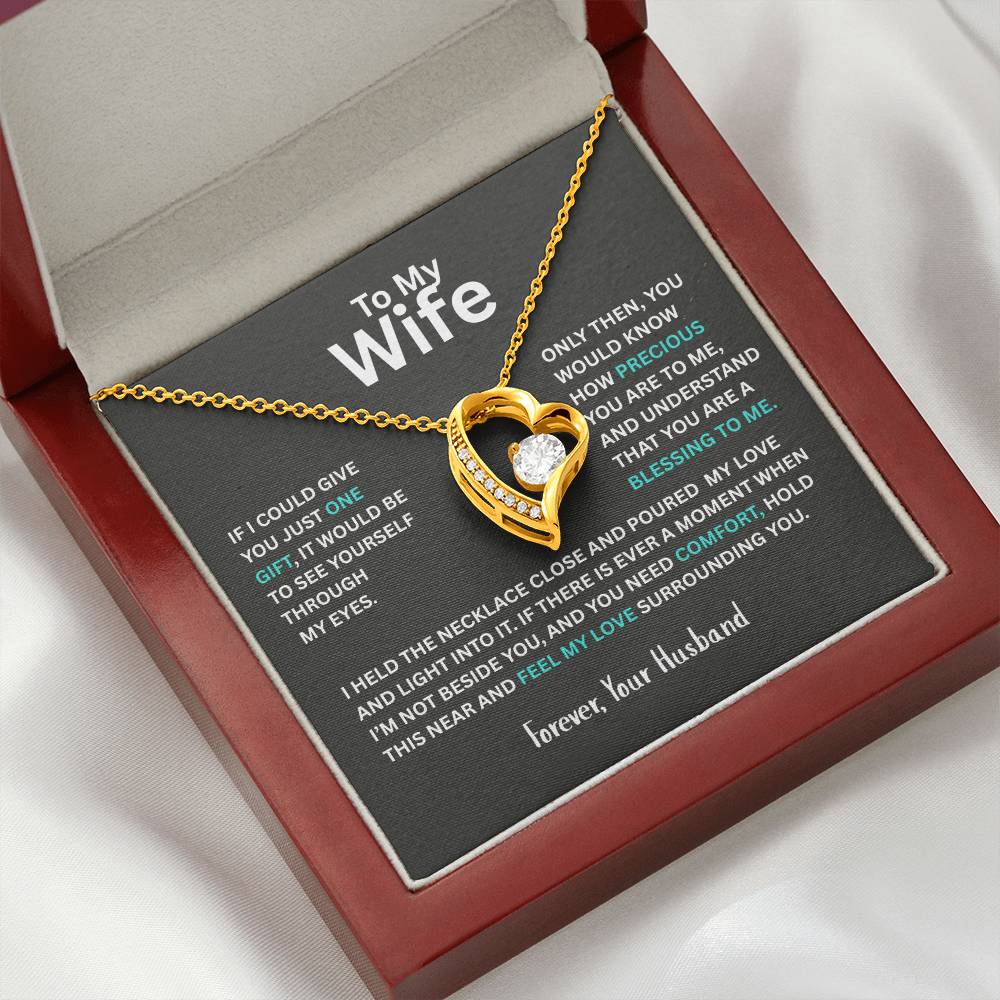 To My Wife - Forever Love Necklace (Gold ONLY) + Luxury Box