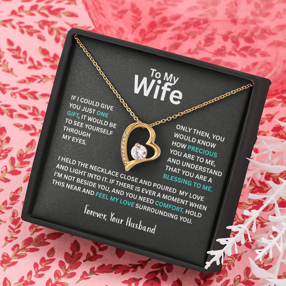 To My Wife - Forever Love Necklace (Gold ONLY) + Luxury Box