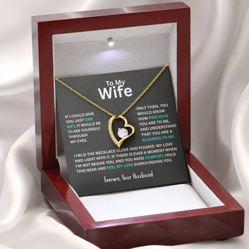 To My Wife - Forever Love Necklace (Gold ONLY) + Luxury Box