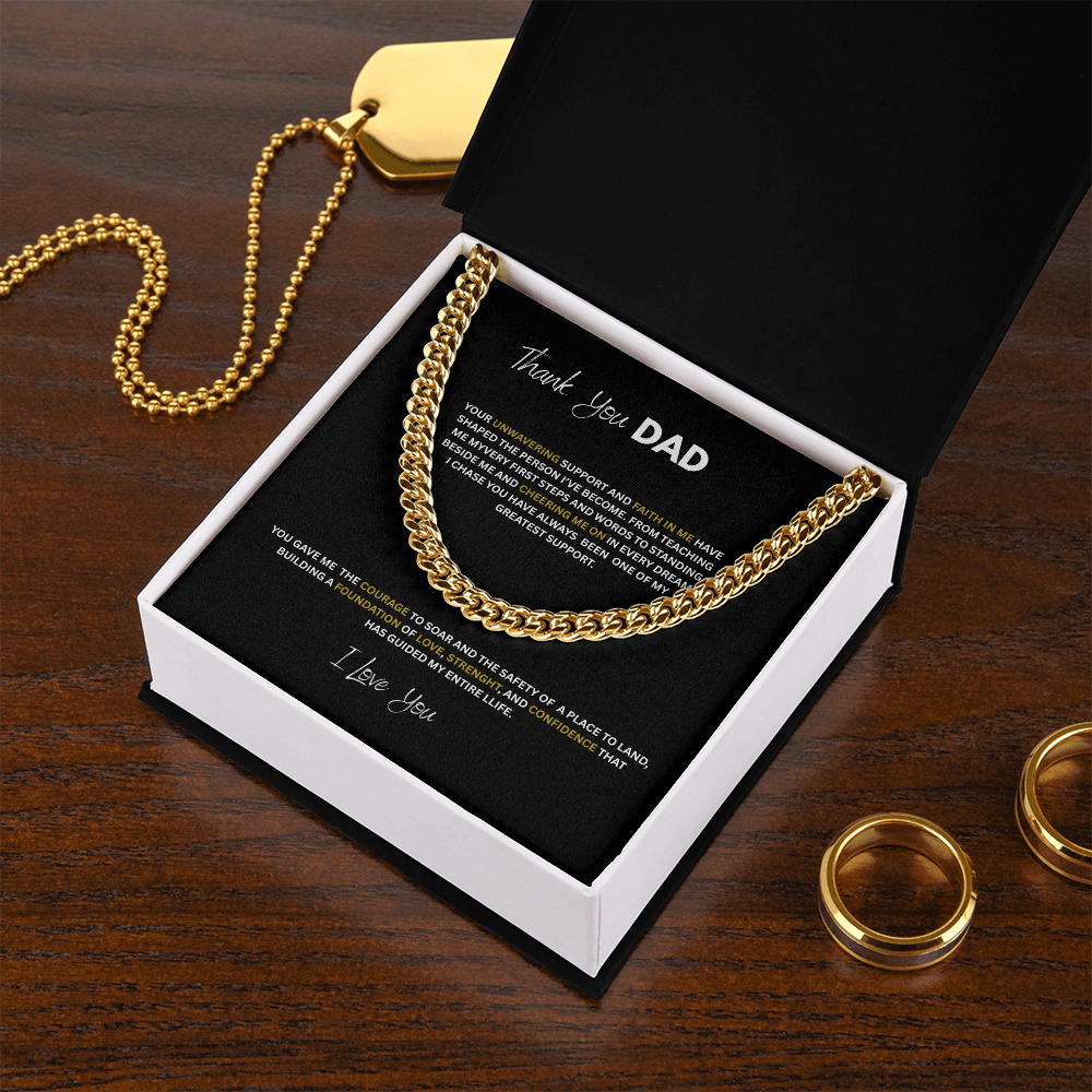 Thank You Dad- Cuban Link Chain