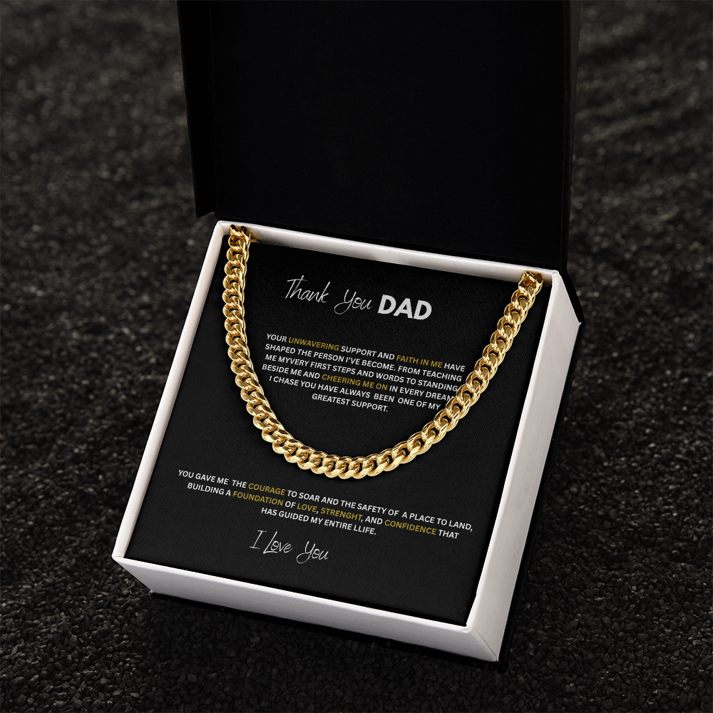 Thank You Dad- Cuban Link Chain