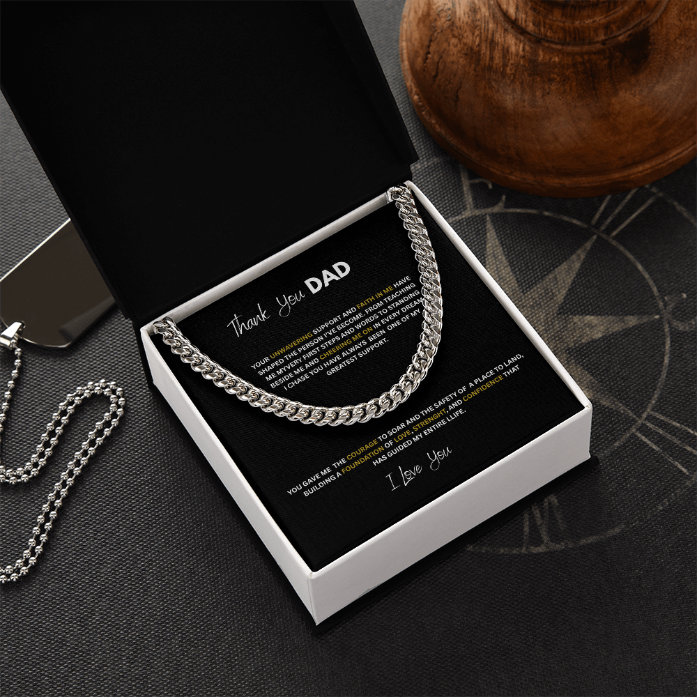 Thank You Dad- Cuban Link Chain