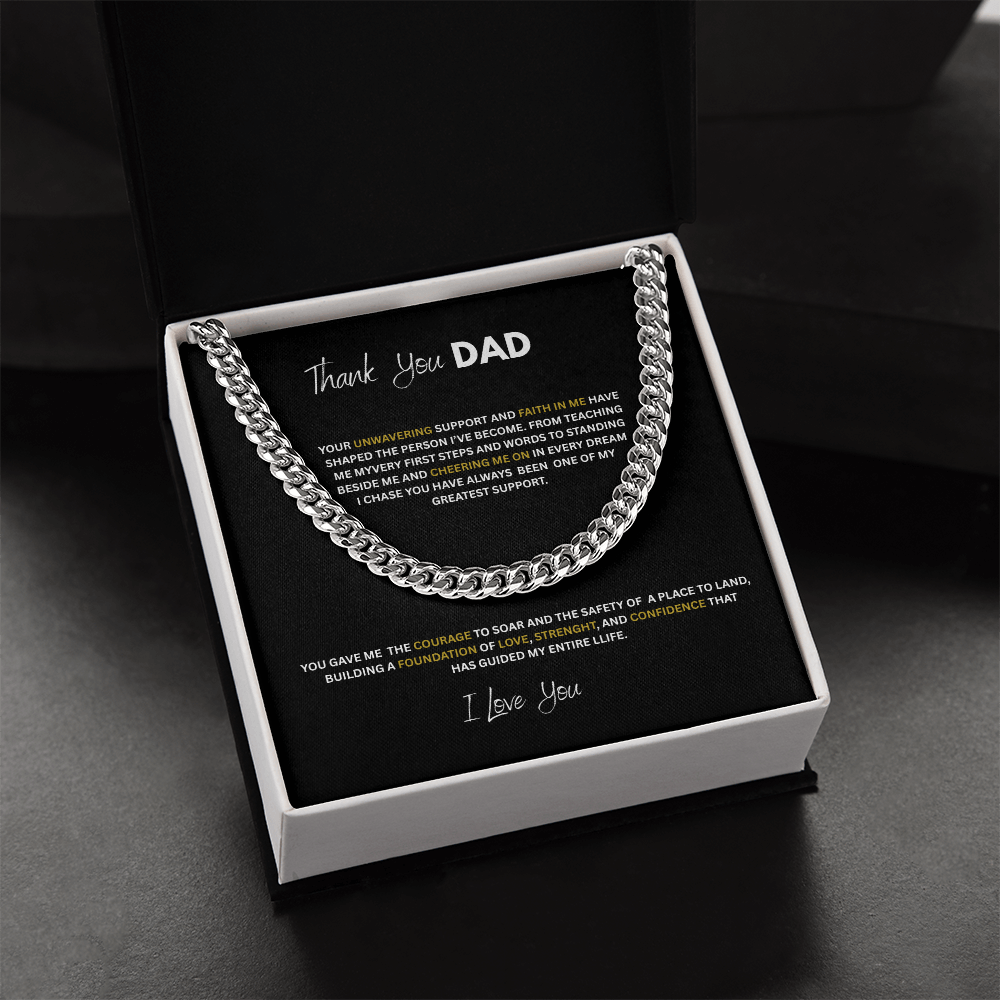 Thank You Dad- Cuban Link Chain