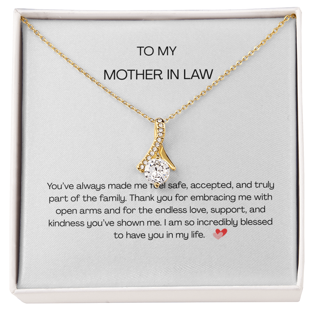 Mother In Law Gift (I Feel Loved and Accepted) Alluring Beauty Necklace