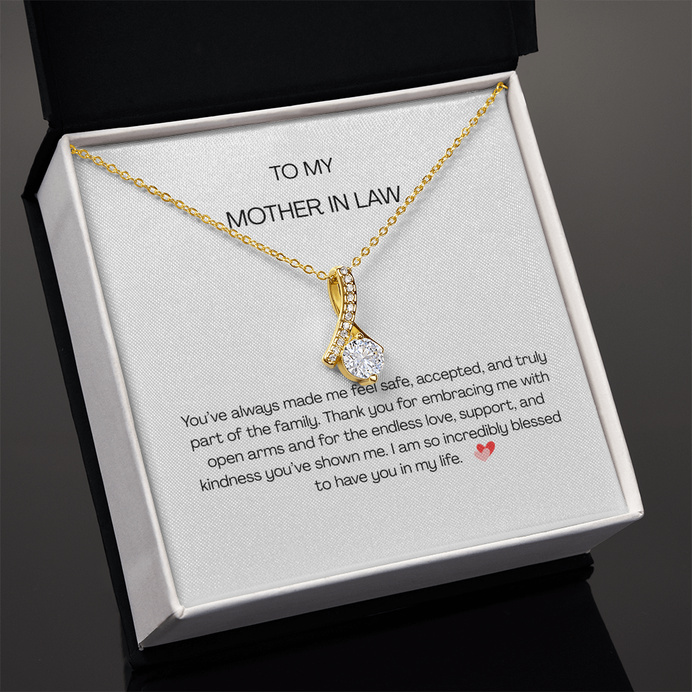 Mother In Law Gift (I Feel Loved and Accepted) Alluring Beauty Necklace