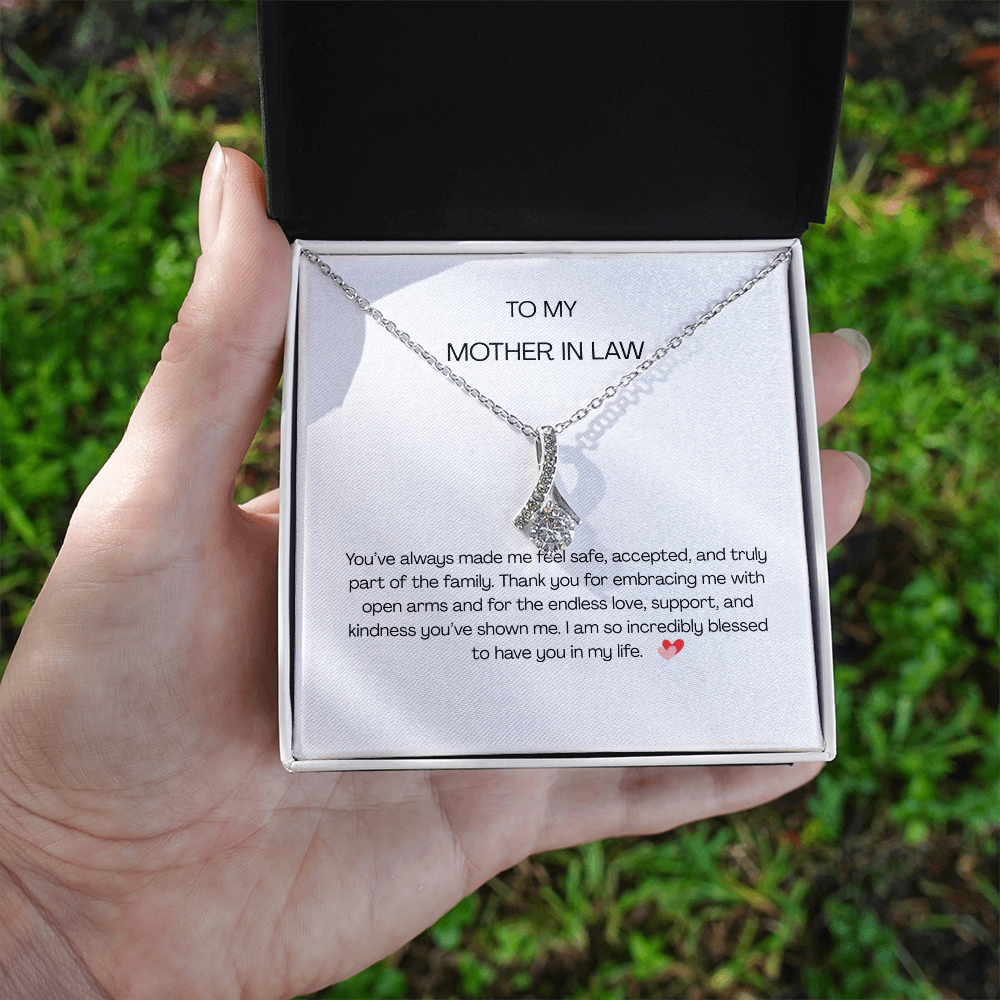 Mother In Law Gift (I Feel Loved and Accepted) Alluring Beauty Necklace