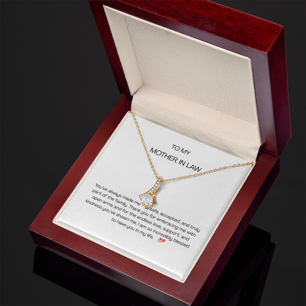 Mother In Law Gift (I Feel Loved and Accepted) Alluring Beauty Necklace