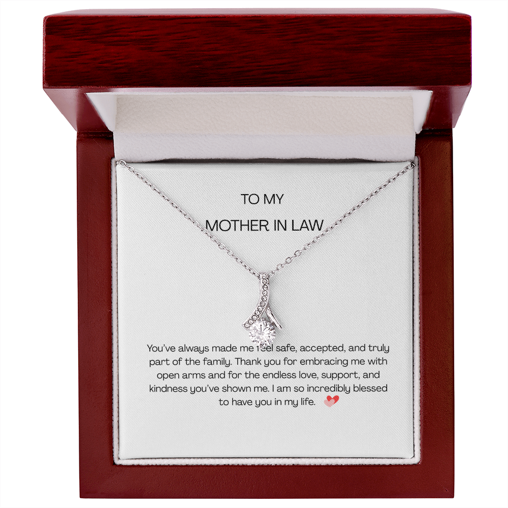 Mother In Law Gift (I Feel Loved and Accepted) Alluring Beauty Necklace