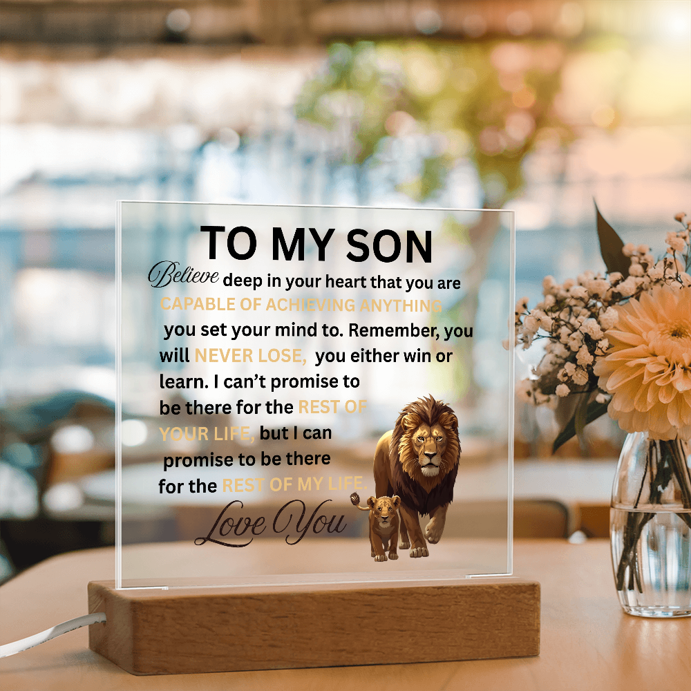 To My Son Personalized Acrylic Plaque