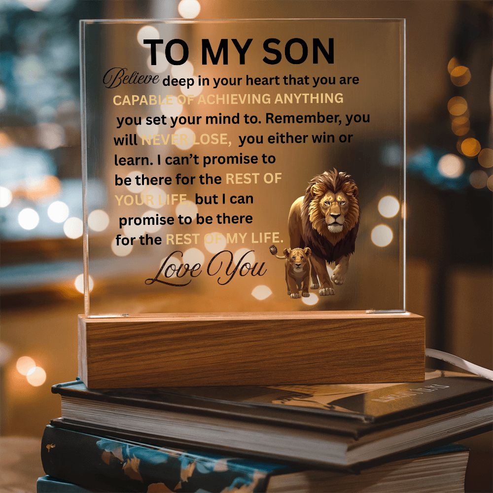 To My Son Personalized Acrylic Plaque