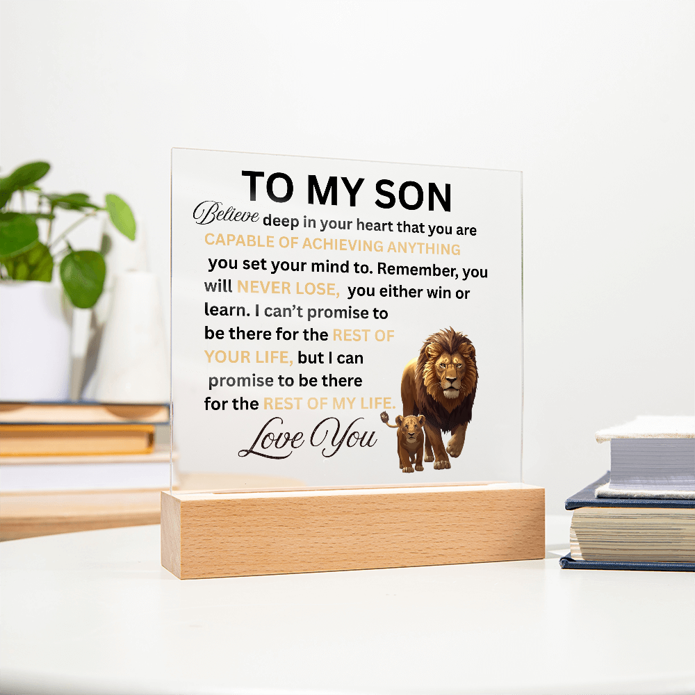 To My Son Personalized Acrylic Plaque