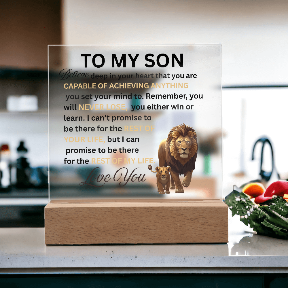 To My Son Personalized Acrylic Plaque