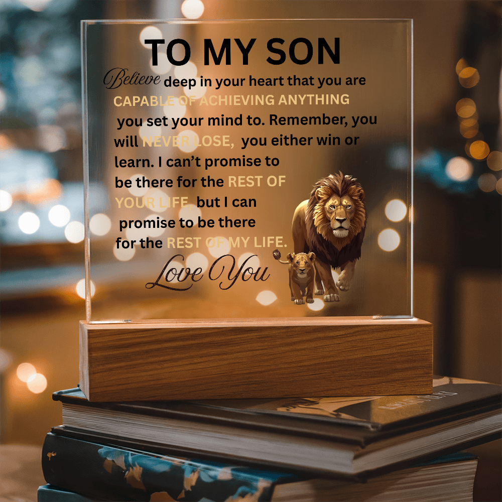 To My Son Personalized Acrylic Plaque